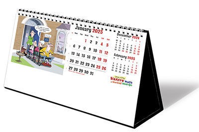 Bizarre World of Working Wind Ups Premium Lined Easel Desk Calendar