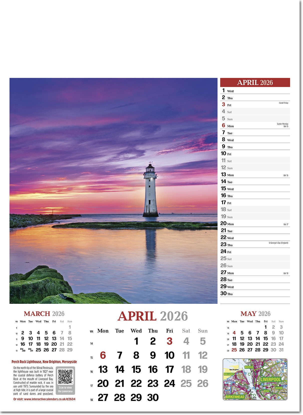 Discover Britain Wall Calendar