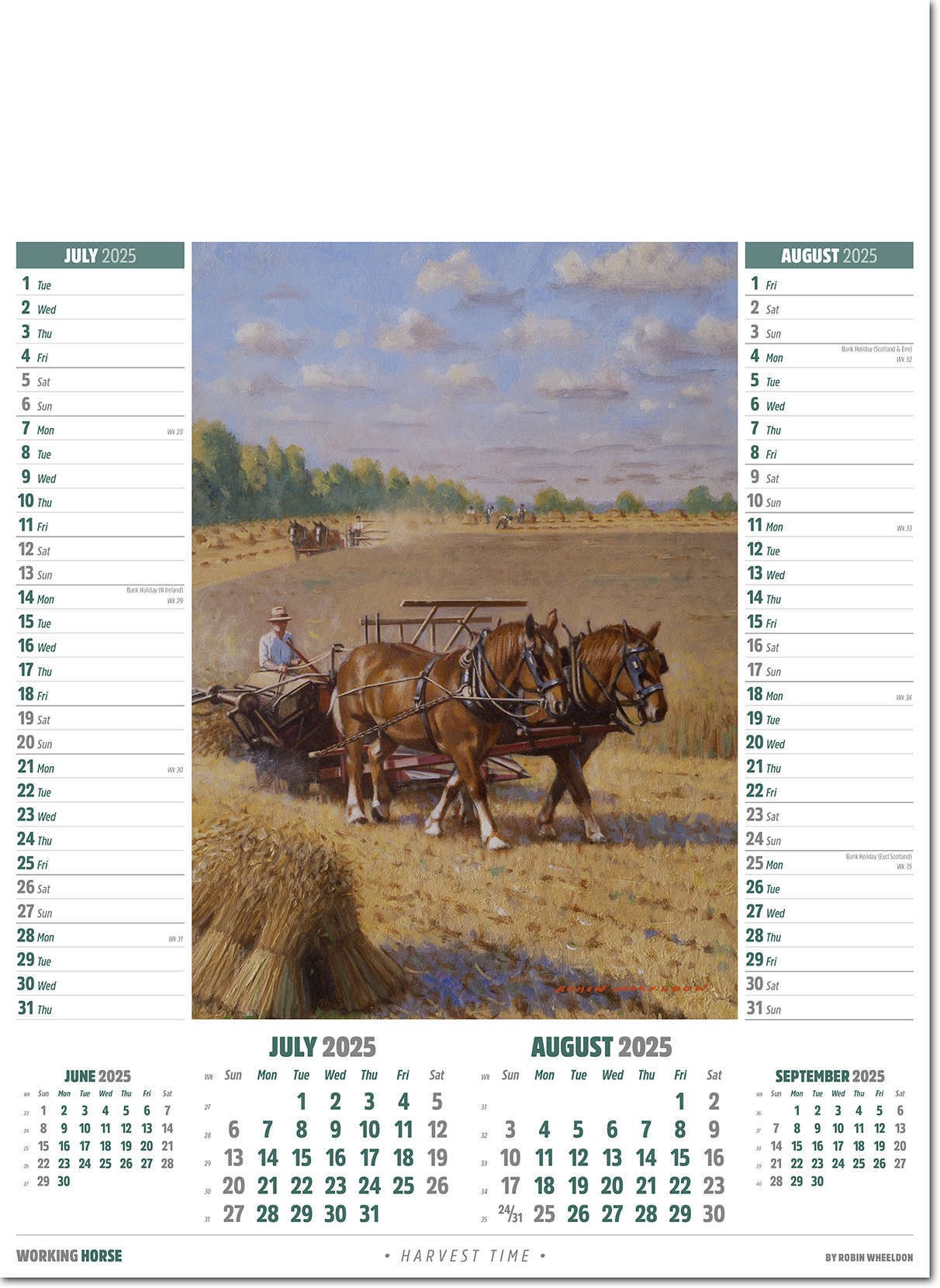 Working Horse Calendar