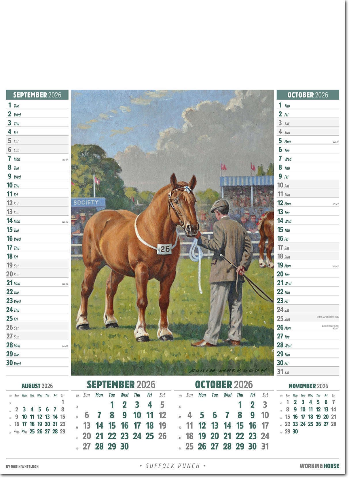 Working Horse Calendar