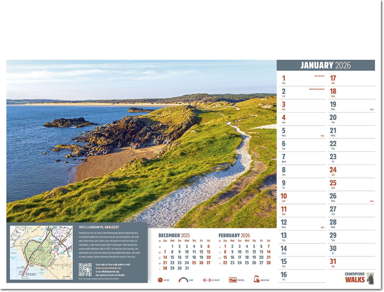 Countryside Walks Wall Calendar