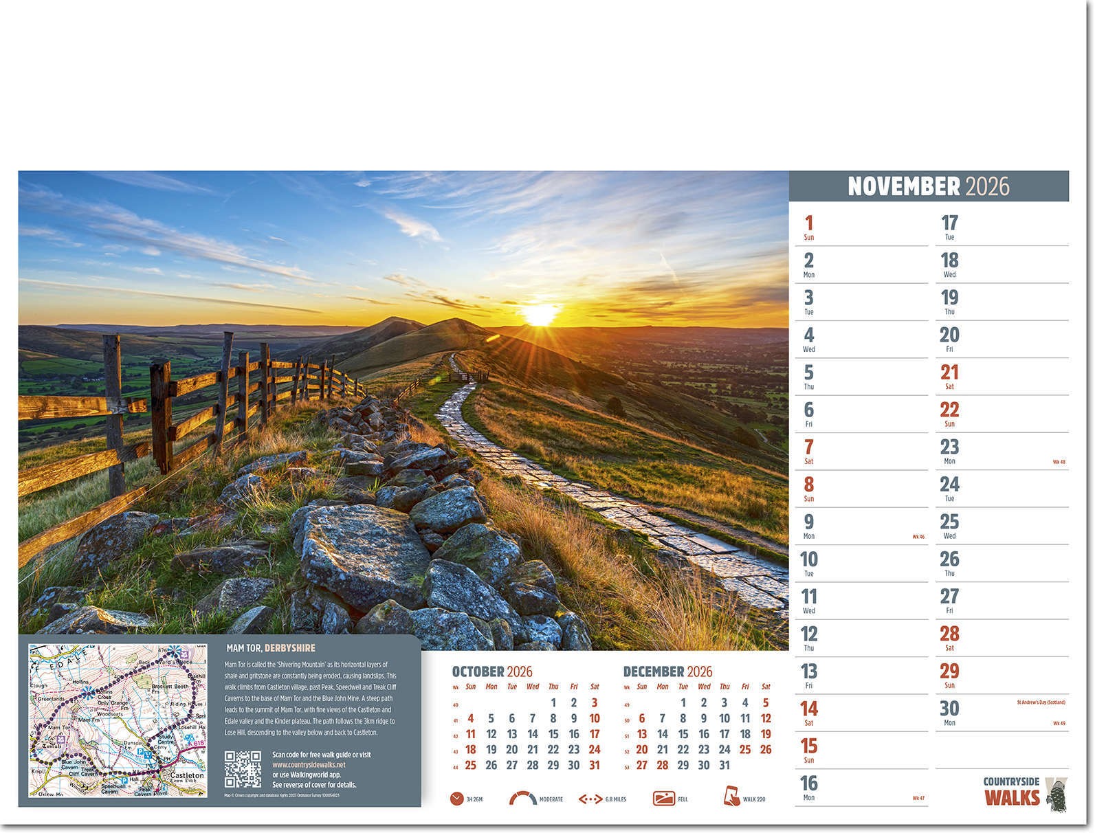 Countryside Walks Wall Calendar