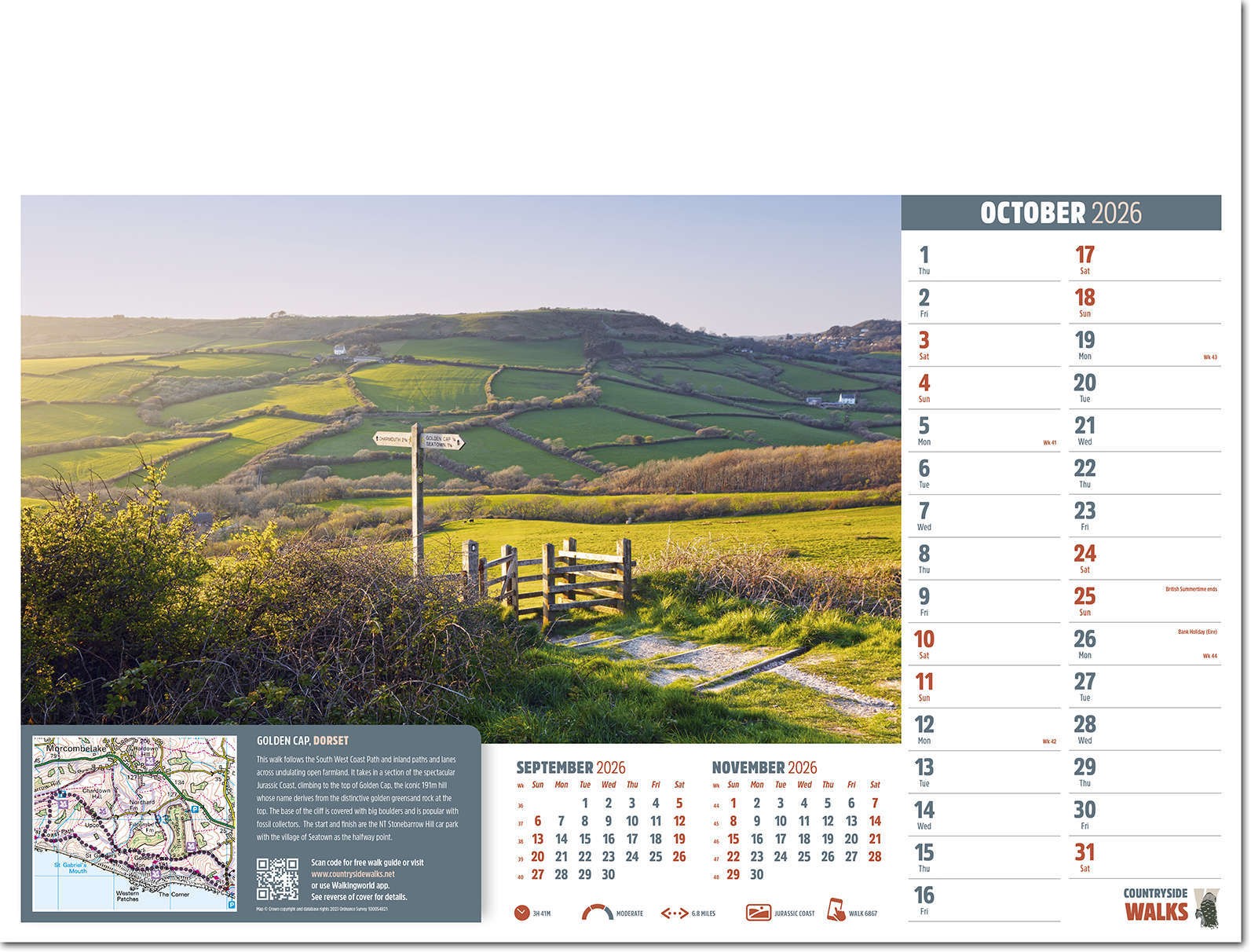 Countryside Walks Wall Calendar