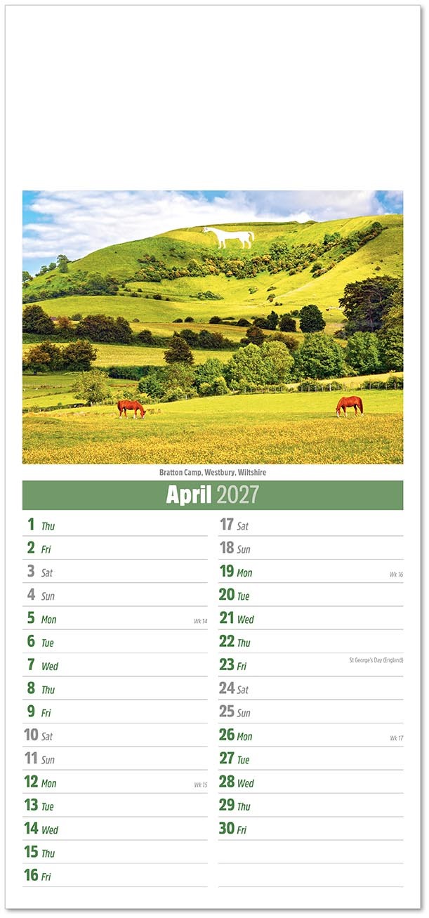 Slimline Scenes of Britain Compact Calendar