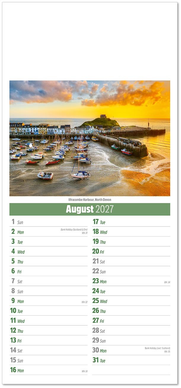 Slimline Scenes of Britain Compact Calendar