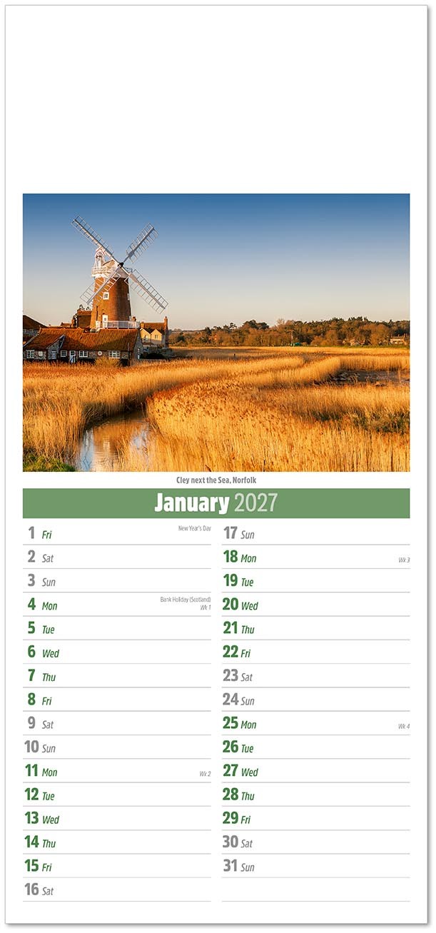 Slimline Scenes of Britain Compact Calendar