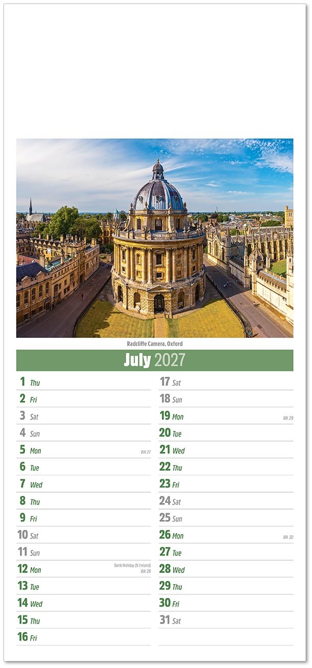 Slimline Scenes of Britain Compact Calendar