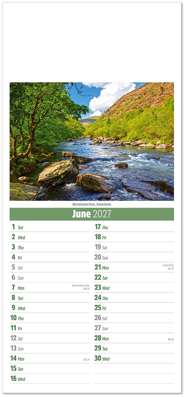 Slimline Scenes of Britain Compact Calendar