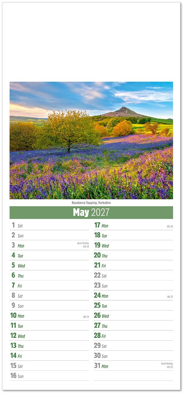 Slimline Scenes of Britain Compact Calendar