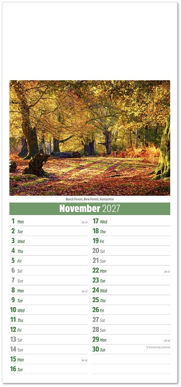 Slimline Scenes of Britain Compact Calendar