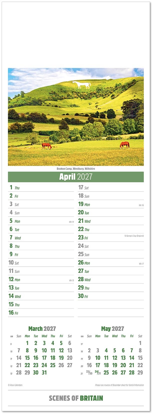 Slimline Scenes of Britain Calendar