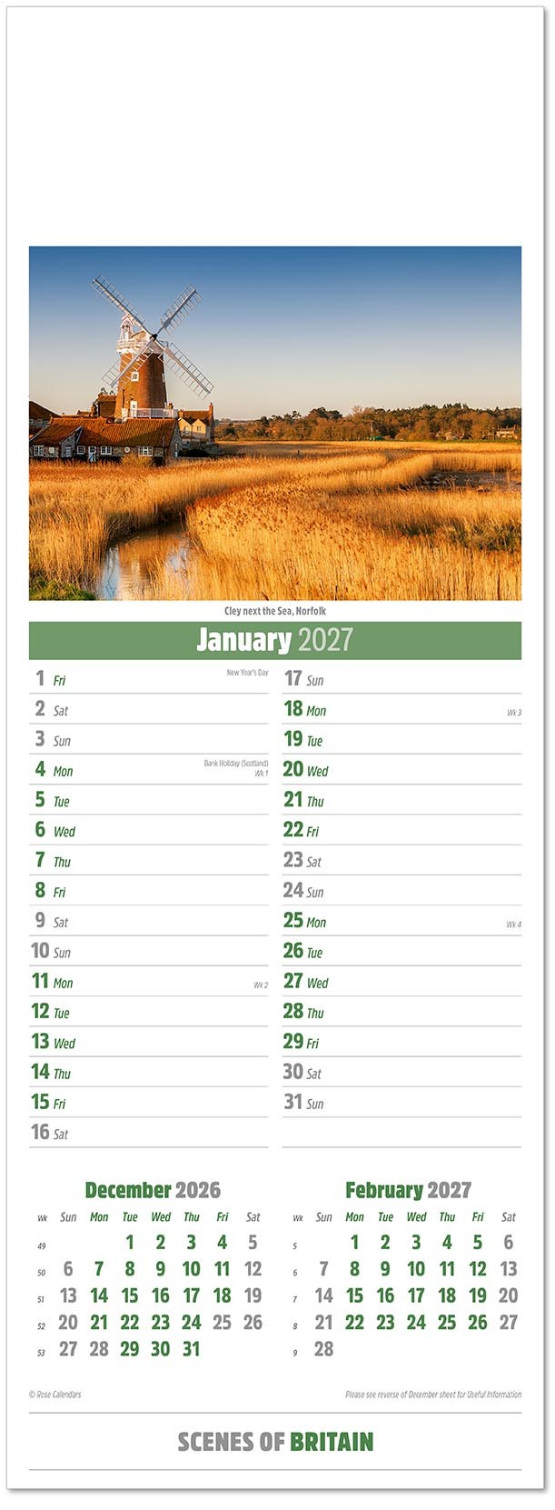 Slimline Scenes of Britain Calendar