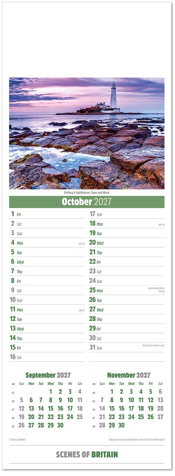 Slimline Scenes of Britain Calendar