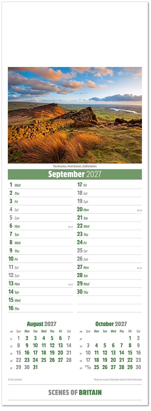 Slimline Scenes of Britain Calendar